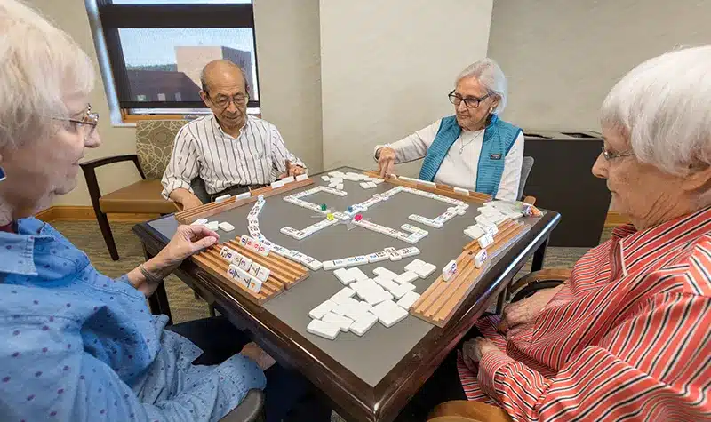 Residents Playing Dominos Game