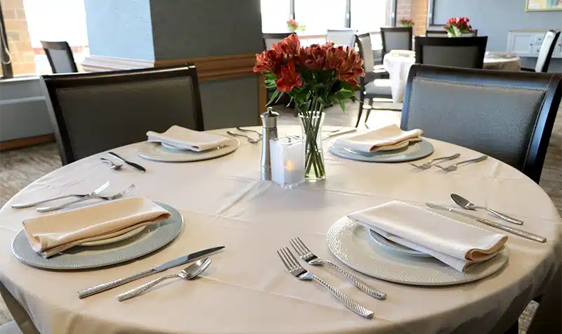 Dining Table With Flowers