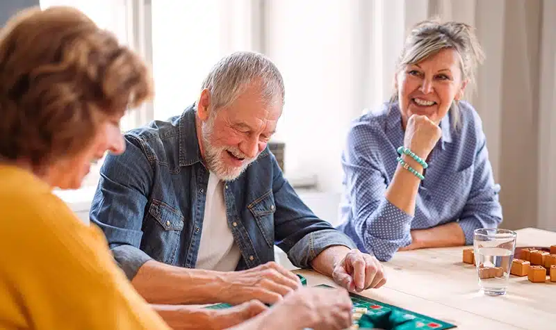 Seniors Smiling While In A Group